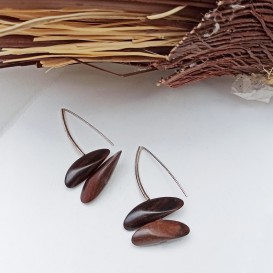 Pendientes largos Nature Ebony